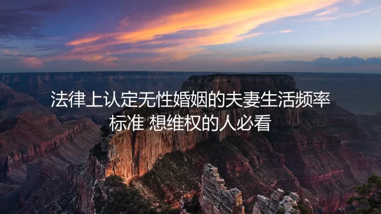 无性婚姻维权保姆级指南：法律认定的夫妻生活频率标准及避坑全攻略